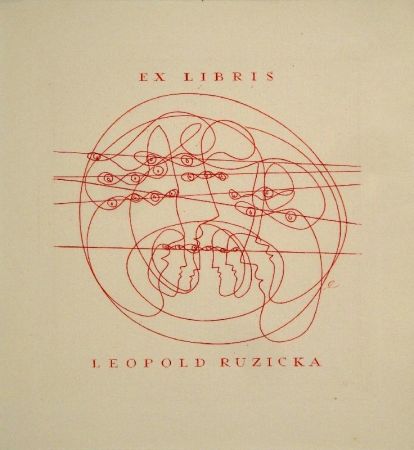 Incisione Erni - Ex Libris Leopold Ruzicka