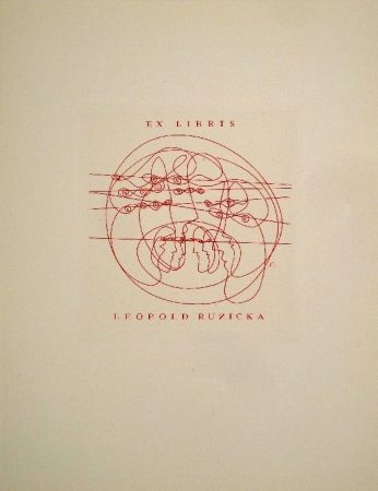 Incisione Erni - Ex Libris Leopold Ruzicka