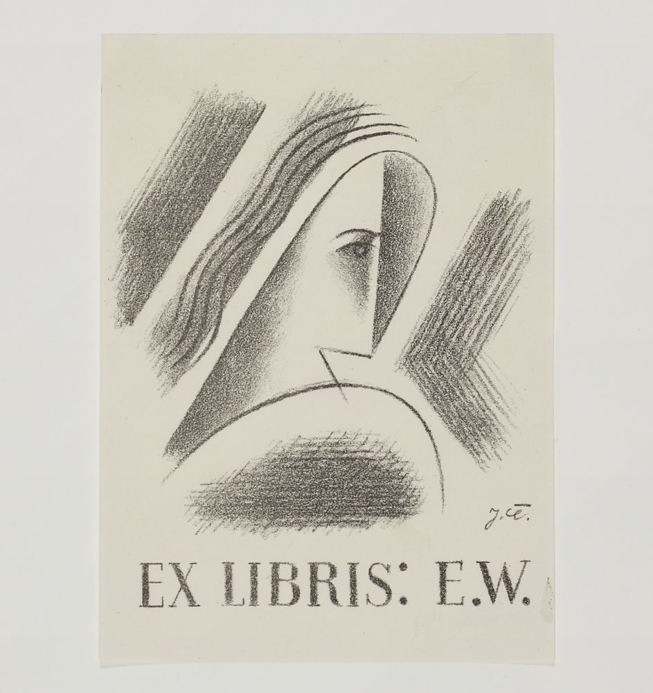 Litografia Capek - Exlibris E.W. 