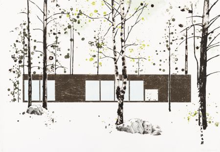 Incisione Su Legno Drummond - Experimental House for Marimekko