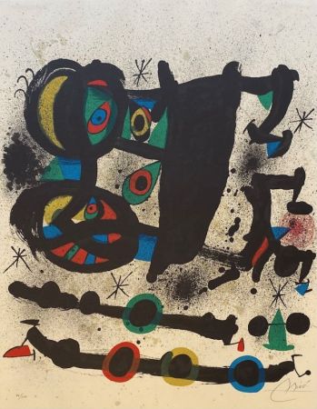 Litografia Miró - Exposicion Homenaje a Josep Lluis Sert 