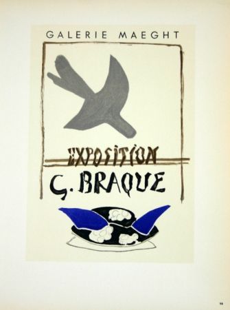 Litografia Braque - Exposition G Braque