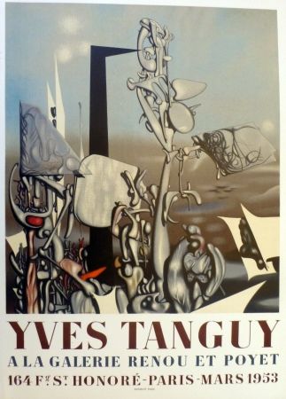 Litografia Tanguy - Exposition galerie Renou et Poyet 1953