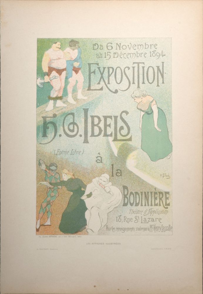 Litografia Ibels - Exposition H.G Ibels à la Bodinière, 1896