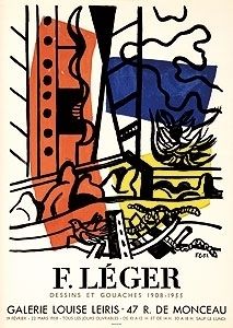 Litografia Leger - Exposition Louise Leiris 1958