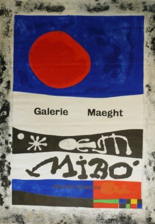 Litografia Miró - Exposition Maeght MOURLOT 1953