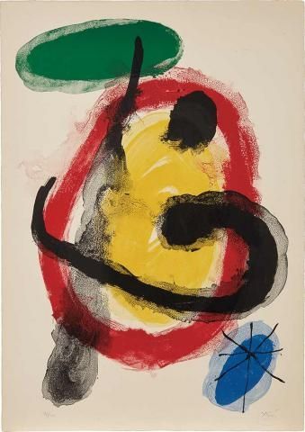 Litografia Miró - EXPOSITION PEINTURES MURALES (MOURLOT 227) 