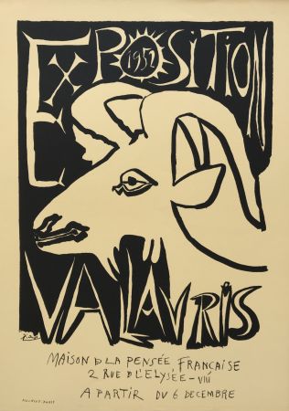 Litografia Picasso - Exposition Vallauris - Maison de la Pensee Francaise