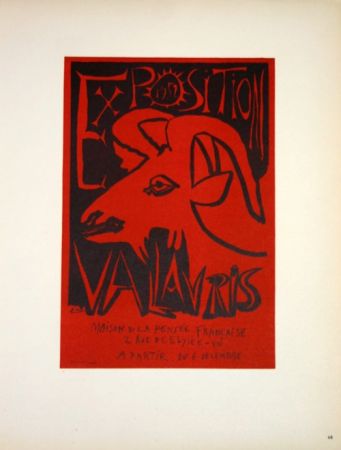 Litografia Picasso (After) - Exposition Vallauris 1952