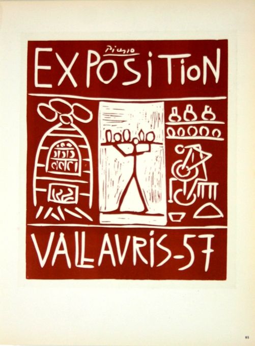 Litografia Picasso (After) - Exposition Vallauris 1957