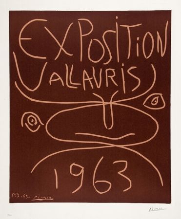 Linoincisione Picasso - Exposition Vallauris, 1963