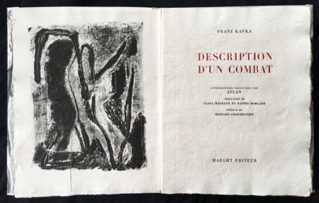 Libro Illustrato Atlan - F. Kafka. DESCRIPTION D'UN COMBAT. Lithographies originales d'Atlan (1946)