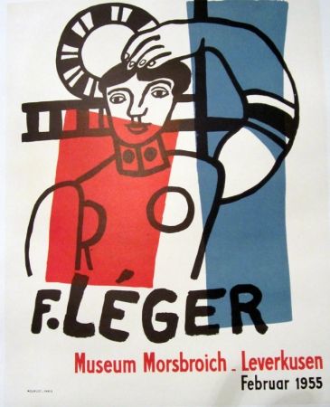 Litografia Leger - F. Leger, Museum MOrsbroich_Leverkusen, Februar 1955