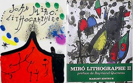Libro Illustrato Miró - F. Mourlot. - P. Cramer: MIRO LITHOGRAPHE I - IV. 1930 - 1972 (catalogue raisonné des lithographies 1930-1972)