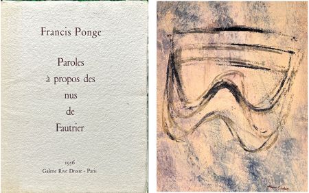 Litografia Fautrier - F. Ponge. Paroles à propos des nus de Fautrier. Avec un 