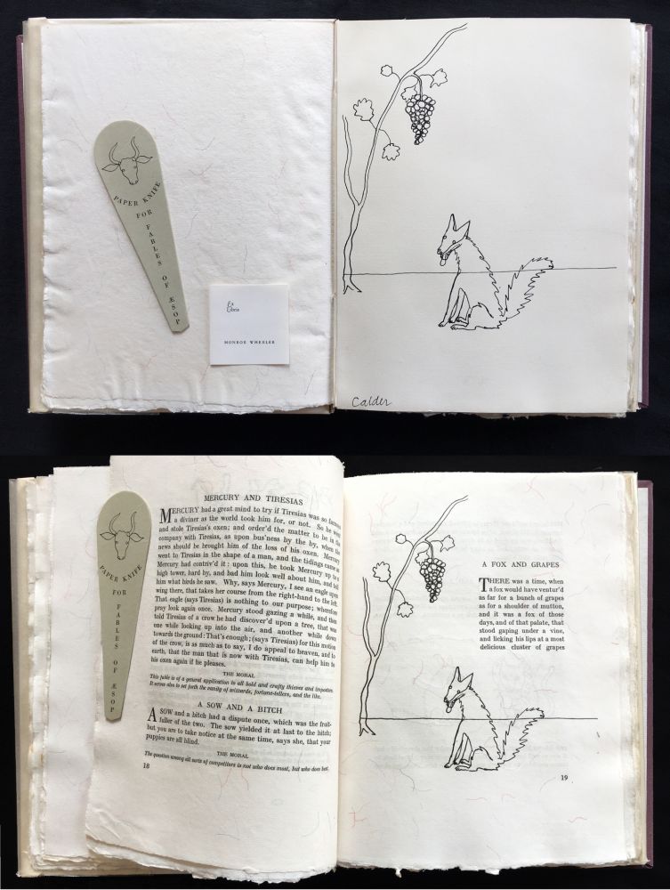 Libro Illustrato Calder - FABLES OF ÆSOP (1931), 1 des 50 avec dessin original.