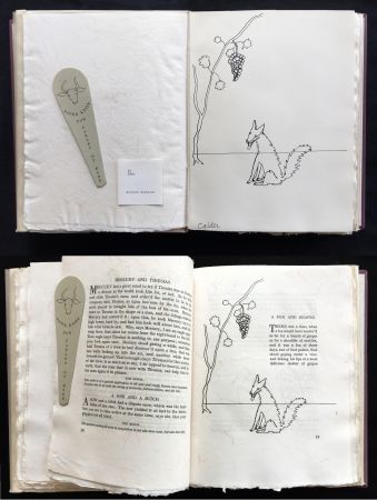 Libro Illustrato Calder - FABLES OF ÆSOP (1931), 1 des 50 avec dessin original.