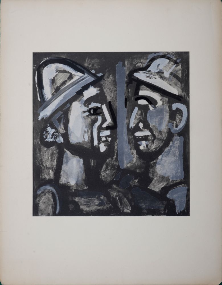 Litografia Rouault - Face à Face, 1933