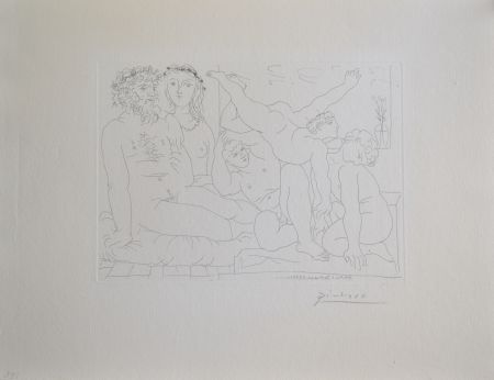Incisione Picasso - Famille de Saltimbanques (B163 Vollard)