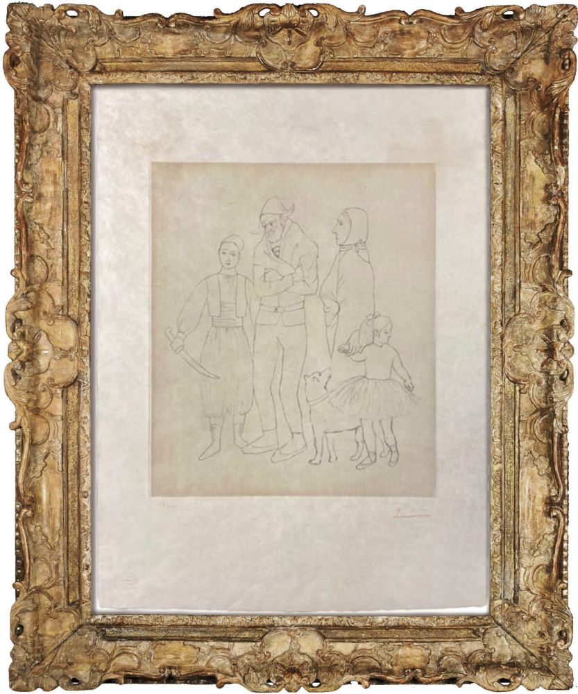 Incisione Picasso - Famille des Saltimbanques