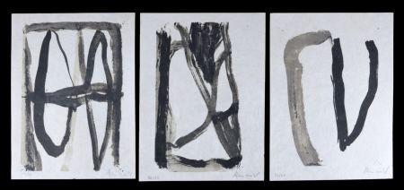 Litografia Van Velde - Fantasmes, Triptyque, 1978 - Hand-signed
