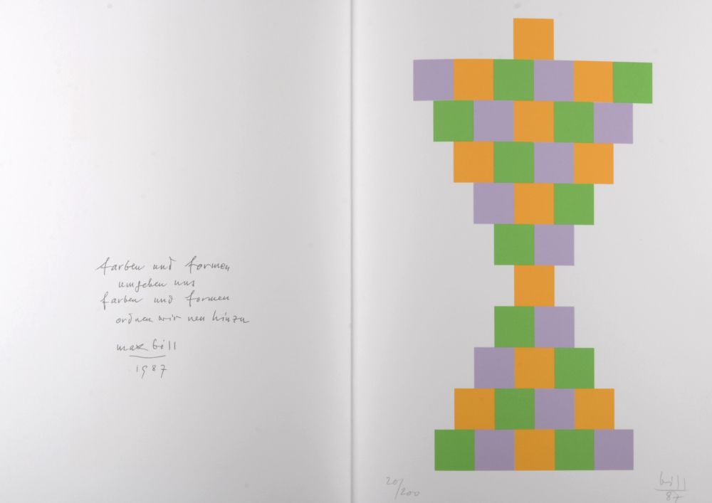 Litografia Bill - Farben und formen, 1987 - Hand-signed