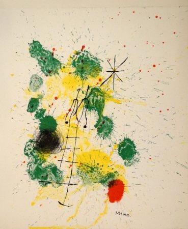 Litografia Miró - Farblithographie für “Kronenhalle 1862-1922-1962”