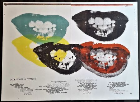Litografia Warhol - Farfalla bianca di giada