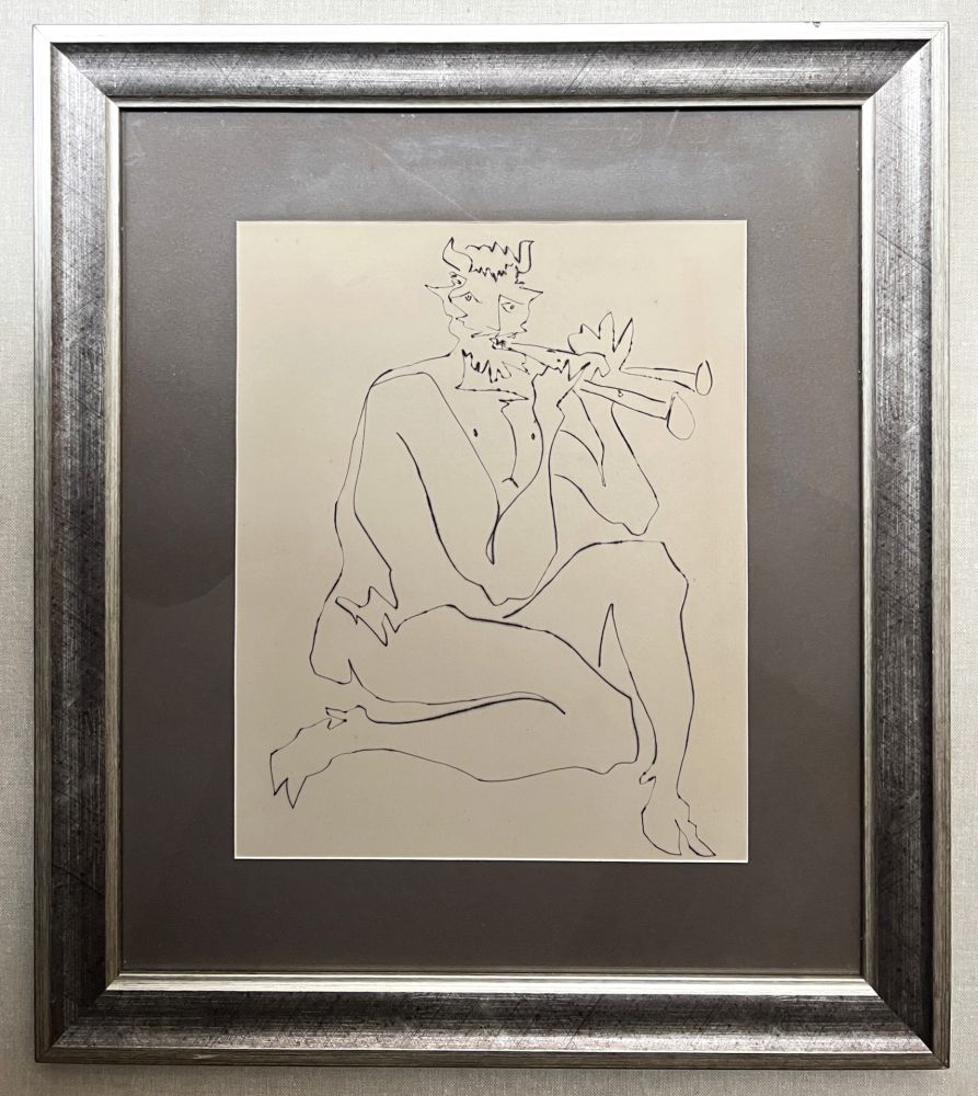 Punta Secca Picasso - FAUNE À LA FLÛTE DOUBLE (Deux Contes, 1948)