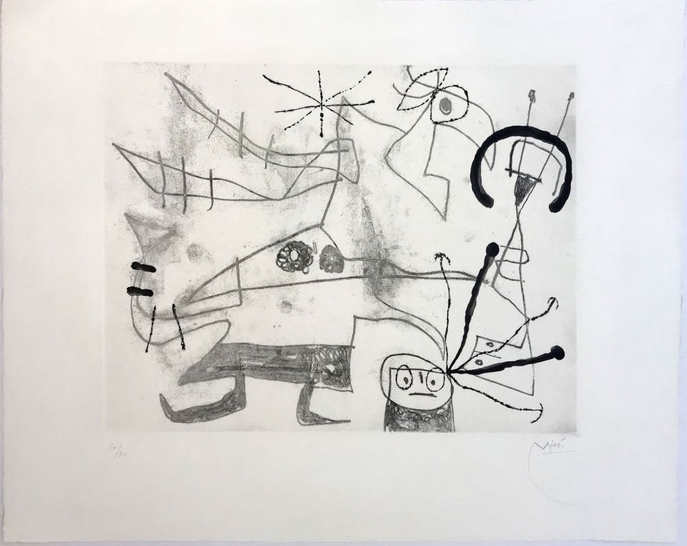 Acquaforte E Acquatinta Miró - Femme-Oiseau I