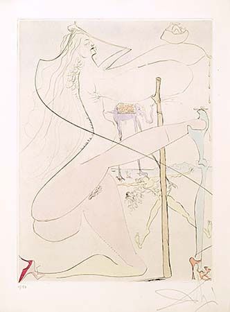 Incisione Dali - Femme a la Bequille (Woman with Crutch)