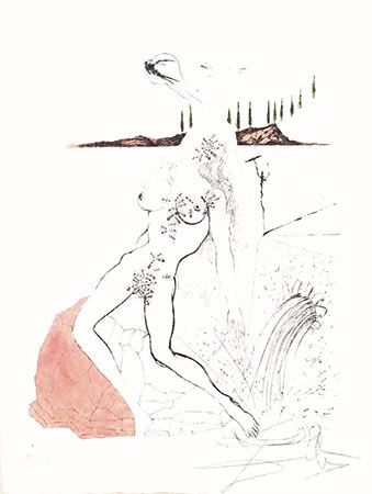 Incisione Dali - Femme a la Fontaine (Woman at the Fountain)