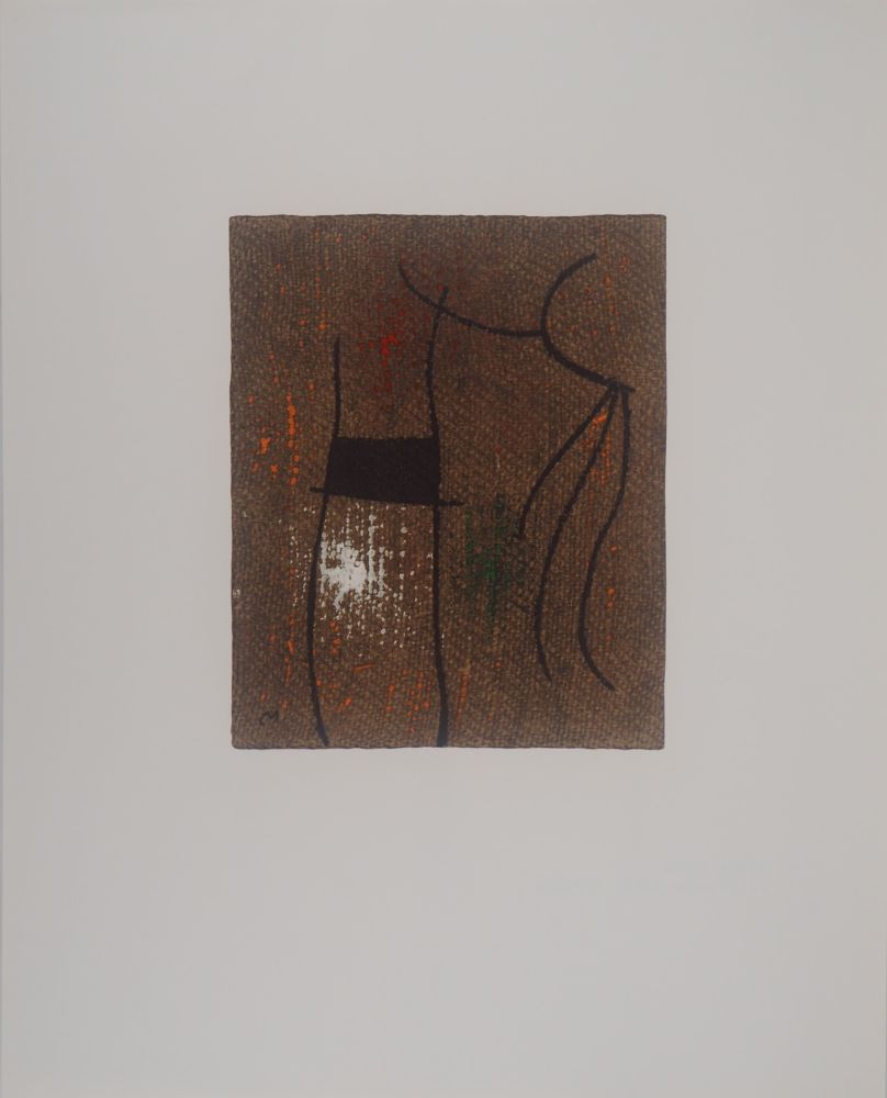 Litografia Miró -  Femme abstraite