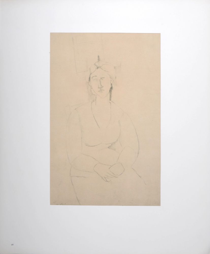 Litografia Modigliani - Femme assise