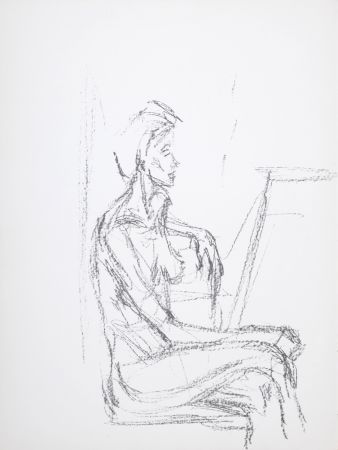 Litografia Giacometti - Femme assise, 1961