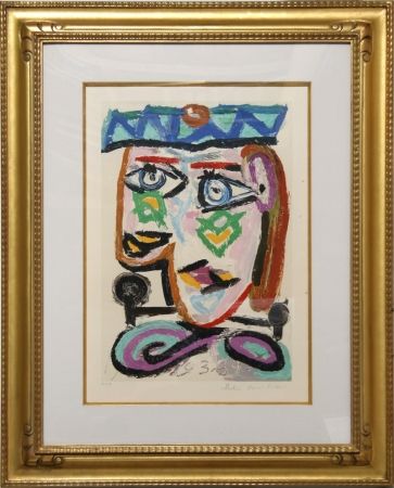 Litografia Picasso - Femme au Beret