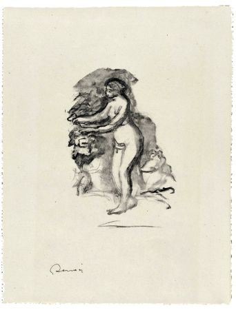 Litografia Renoir - Femme au cep de vigne