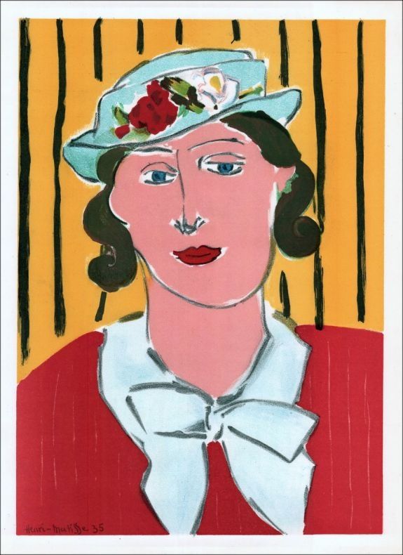 Litografia Matisse - Femme au chapeau