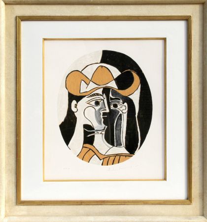 Litografia Picasso (After) - Femme au Chapeau
