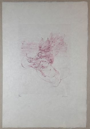 Incisione Bellmer - Femme au Chapeau D'Oisseau