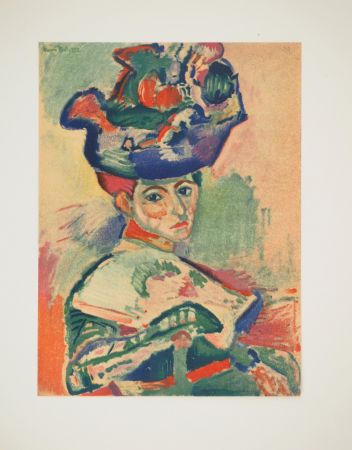 Litografia Matisse - Femme au chapeau (Madame Matisse)