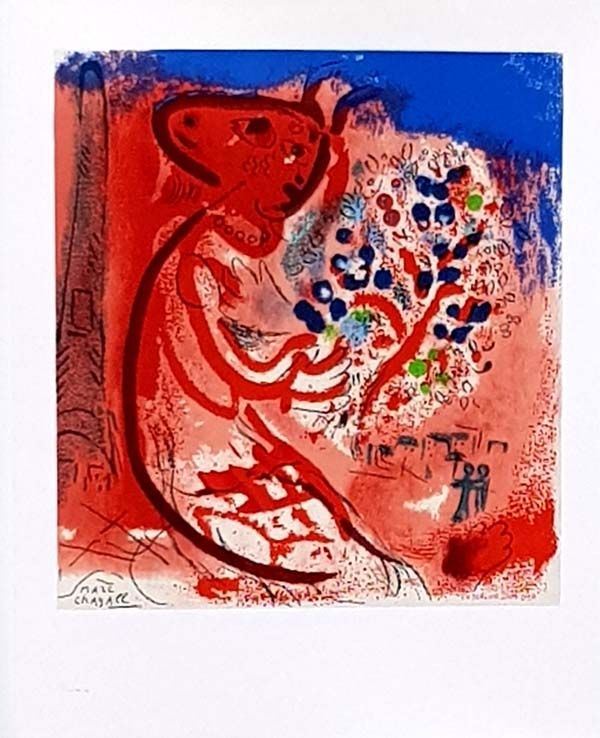 Litografia Chagall - Femme au Double Profil