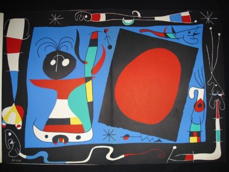 Litografia Miró - Femme au Miroir