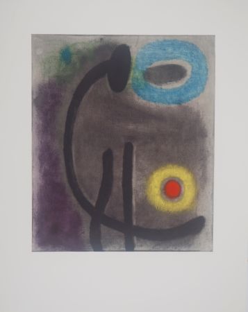 Litografia Miró - Femme au soleil