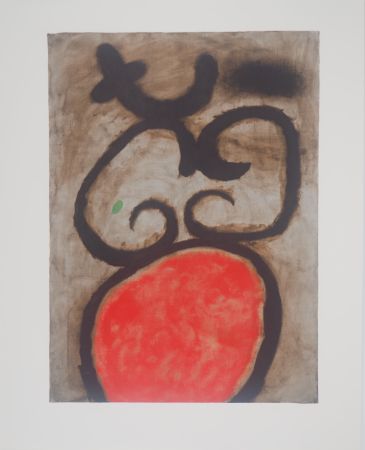 Litografia Miró - Femme au tabouret
