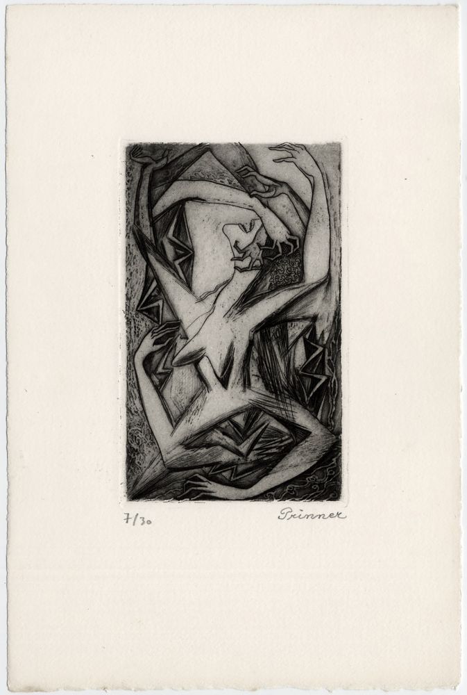 Acquaforte Prinner - Femme, bras et mains (La Femme tondue, 1946)