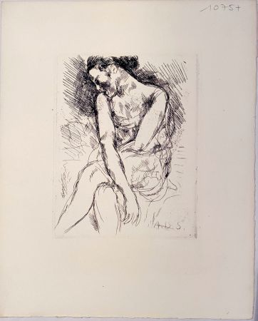Litografia Dunoyer De Segonzac - Femme, ca.