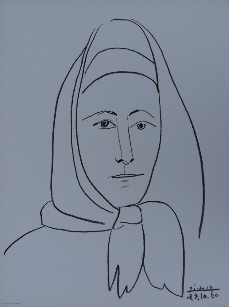 Litografia Picasso - Femme d'Espagne