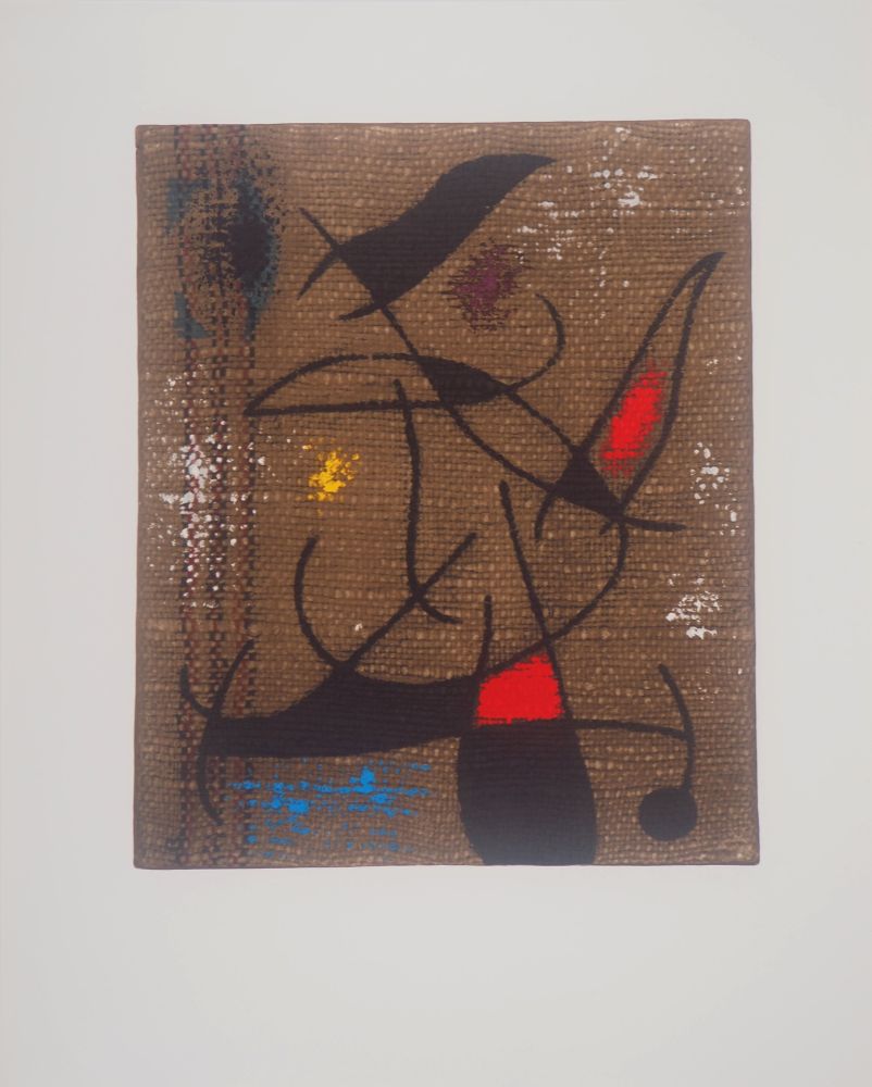 Litografia Miró - Femme et oiseaux