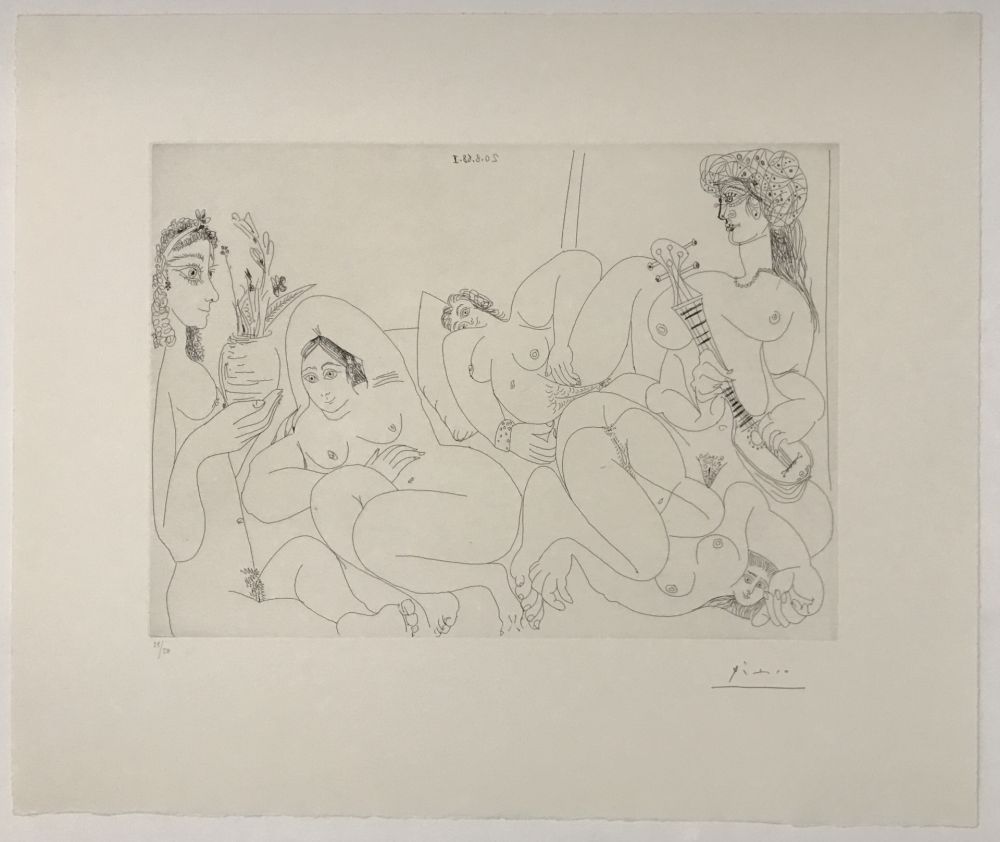 Acquatinta Picasso - Femme faisant la sieste au soleil